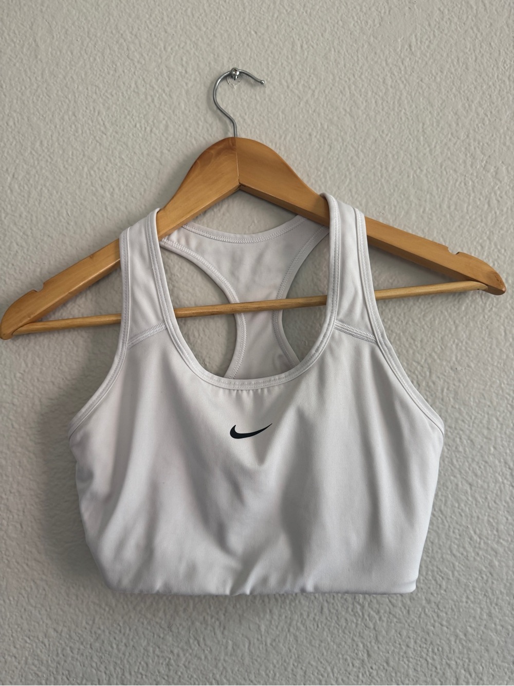 Nike White Racerback Sports Bra